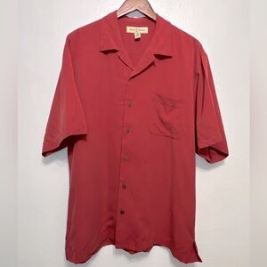 Tommy Bahama Silk Toucan Bird Cigar Casual Button Down Tropic Vacation‎ Shirt